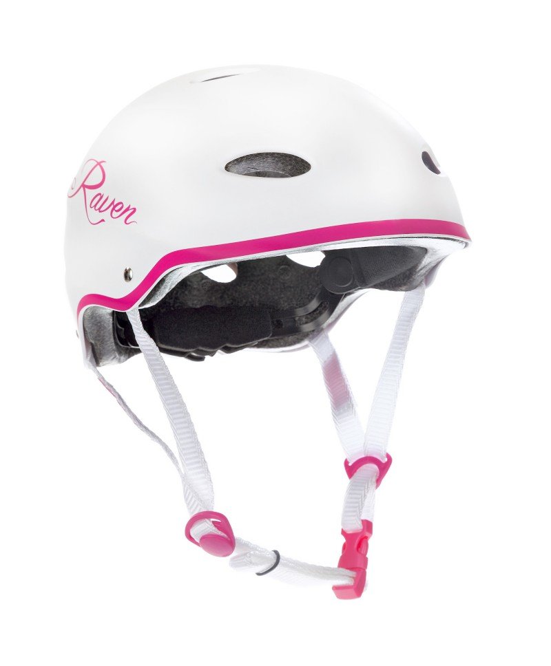 Slidinėjimo šalmas baltas Raven F511 White/Pink M Helmet (56-58cm)